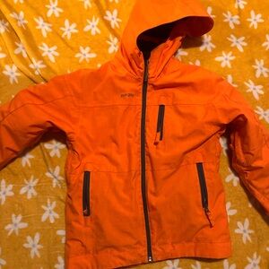 RPZN Canadian ski jacket youth small with powder skirt Orange Kids Jacket